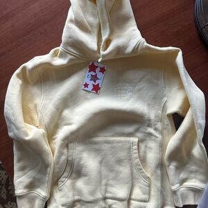 Yellow Hooded Sweatshirt with Logo